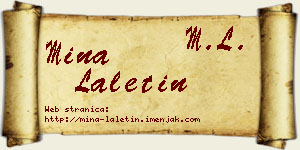 Mina Laletin vizit kartica